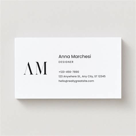 Free custom printable minimalist business cards .